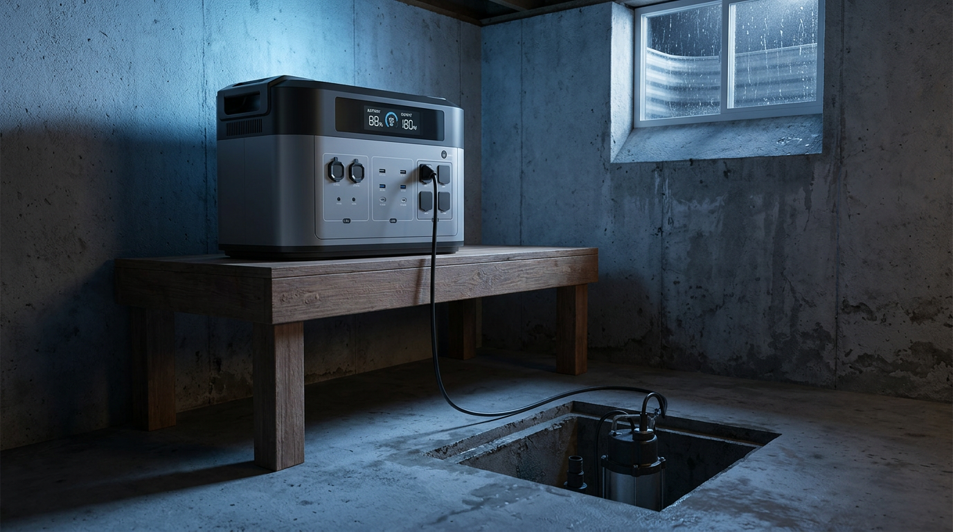 Portable Power Station for a Sump Pump: Starting Watts, Runtime and Setup