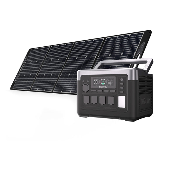 OUKITEL P1000 PLUS Portable Power Station + 100W Solar Panel