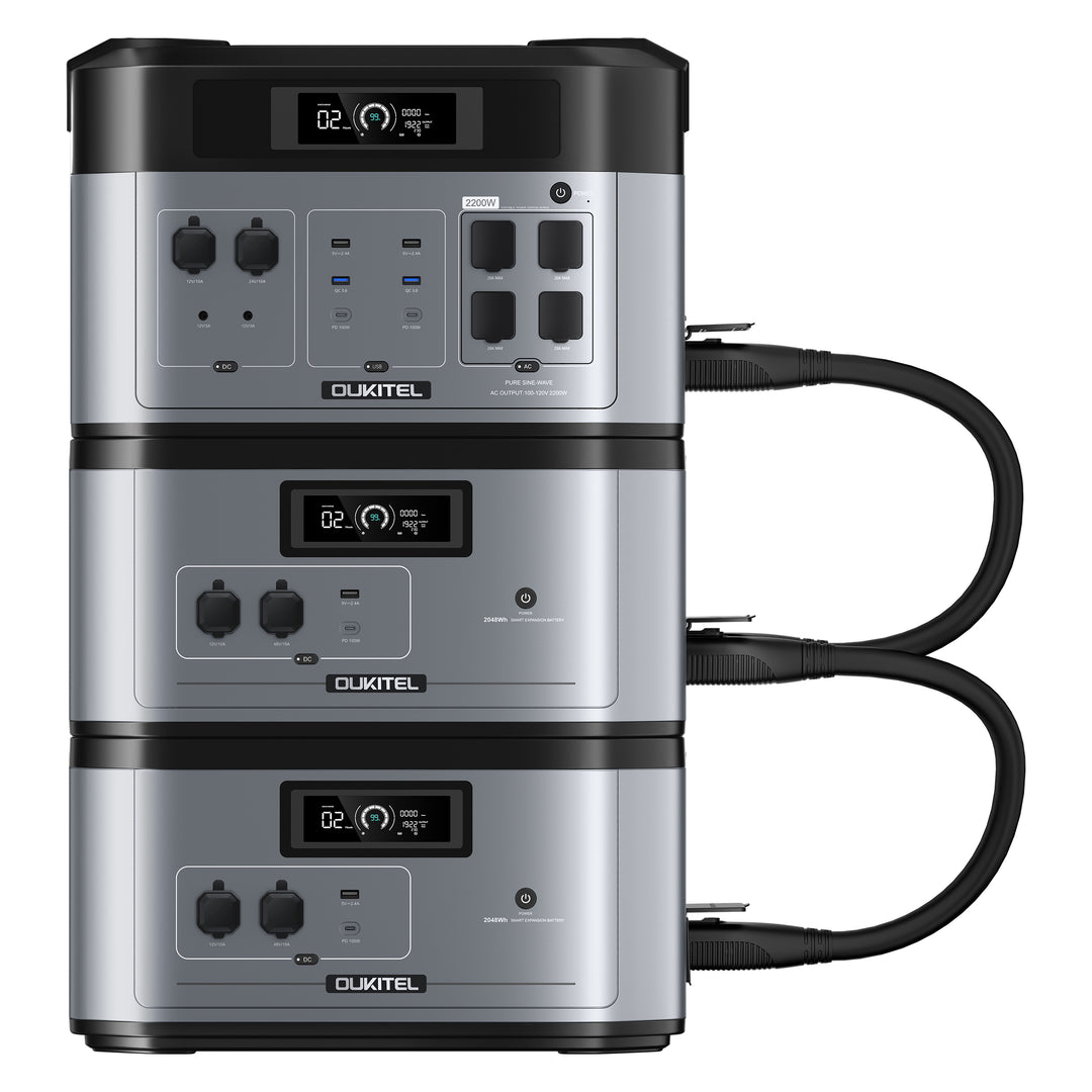 OUKITEL BP2000+2*B2000 Home Backup Portable Power Station