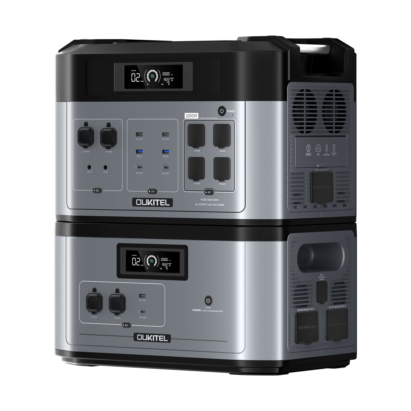 OUKITEL BP2000+B2000 Home Solar Generator