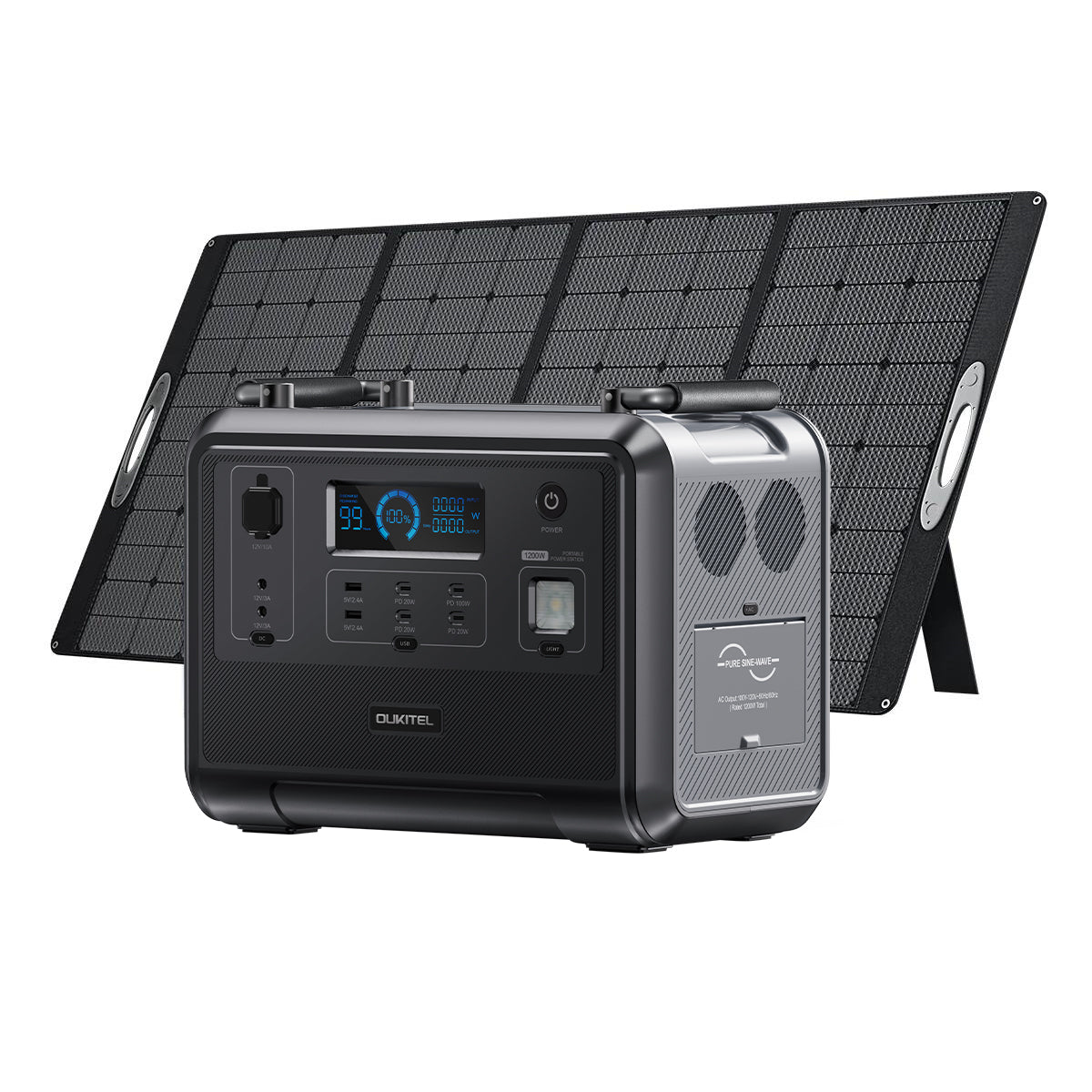 OUKITEL P1201 Powerstation + 400W Solar Panel